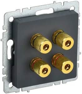 Аудиорозетка, Графит, Brite IEK BR-S40-K53