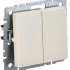 Выключатель 2 кл. проходной, Бежевый, Brite IEK BR-V22-0-10-K10