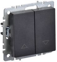 Выключатель жалюзи, Черный, Brite IEK BR-V15-0-10-K02