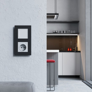 Рамка 2 местная пластик, Черный матовый, Slab Werkel W0022908