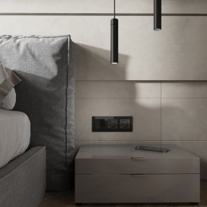 Розетка с З/К и USB зарядкой, тип А+С, Акрил черный, Werkel W1171748