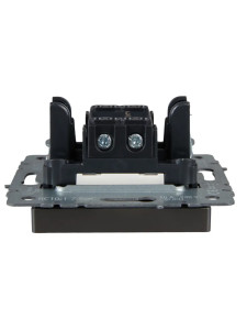 Выключатель 1 кл. проходной с подсветкой, Сталь, Brite IEK BR-V12-1-10-K46