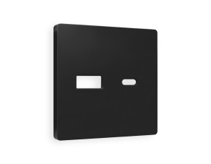 Лицевая панель розетки USB для быстрой зарядки тип A+C, Черный матовый, ALFA Quant Ambrella Volt AP8110