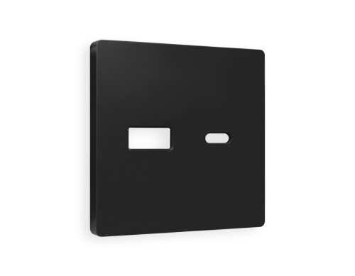 Лицевая панель розетки USB для быстрой зарядки тип A+C, Черный матовый, ALFA Quant Ambrella Volt AP8110