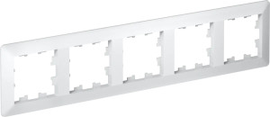 Рамка 5 местная, пластик, Белый, AtlasDesign Air SE ATN220105