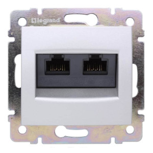 Розетка 2ая компьютерная RJ45 Cat. 6, белый, Valena Classic Legrand 774233