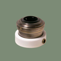 Ретро розетка латунь с З/К и шторками, темная латунь, Romatti R221-7