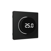 Лицевая панель терморегулятора теплого пола электронного, Черный матовый, ALFA Quant Ambrella Volt AP8058