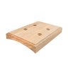 Накладка 1,5 местная деревянная на бревно D240 мм, ясень без тонировки, DecoWood ОМ1,5-240