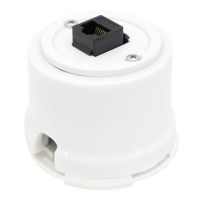 Розетка фарфор компьютерная RJ45, белый Salvador OP.INT.WT
