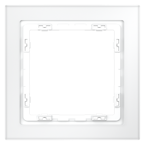 Рамка 1 местная, стекло, Белый матовый, Voltum S70 VLS110102