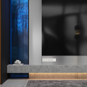 Лицевая панель для розетки телевизионной оконечной TV+SAT, Хлопок, S70 Voltum VLS001613