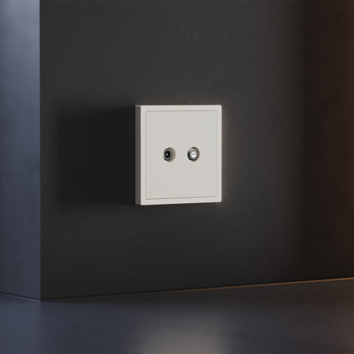 Лицевая панель для розетки телевизионной оконечной TV+SAT, Хлопок, S70 Voltum VLS001613