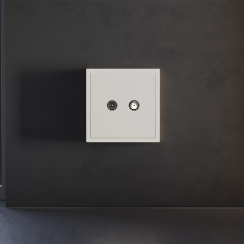 Лицевая панель для розетки телевизионной оконечной TV+SAT, Хлопок, S70 Voltum VLS001613