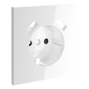 Лицевая панель для розетки с З/К и шторками, с USB A+A, Белый матовый, S70 Voltum VLS000902
