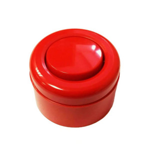 Выключатель пластиковый кнопочный 1 кл., цв. красный, Interior Electric С-2003