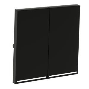 Клавиши для выключателя 2-кл с подсветкой, Черный матовый, S70 Voltum VLS000408