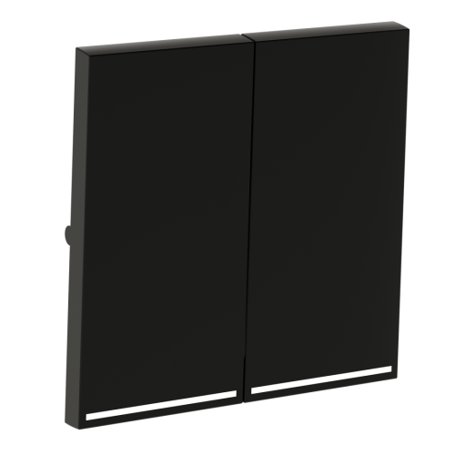 Клавиши для выключателя 2-кл с подсветкой, Черный матовый, S70 Voltum VLS000408