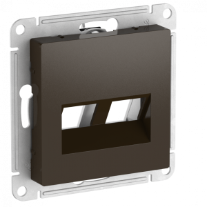 Лицевая панель для розетки компьютерной 2-ой RJ45 Keystone, Мокко, AtlasDesign SE ATN000690