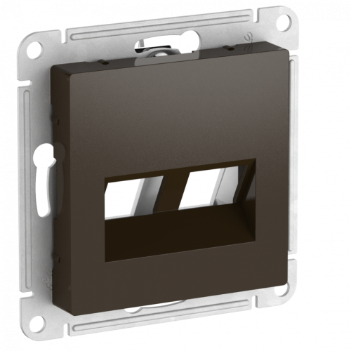 Лицевая панель для розетки компьютерной 2-ой RJ45 Keystone, Мокко, AtlasDesign SE ATN000690