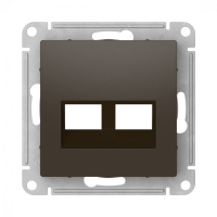 Лицевая панель для розетки компьютерной 2-ой RJ45 Keystone, Мокко, AtlasDesign SE ATN000690