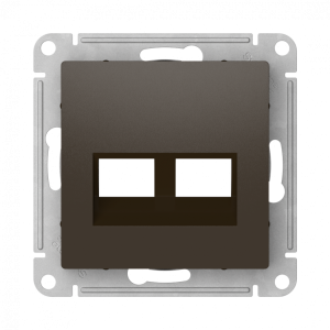Лицевая панель для розетки компьютерной 2-ой RJ45 Keystone, Мокко, AtlasDesign SE ATN000690