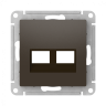 Лицевая панель для розетки компьютерной 2-ой RJ45 Keystone, Мокко, AtlasDesign SE ATN000690