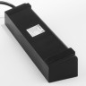 Удлинитель 4 местный с З/К + USB, 1.7 метра, Чёрный/шампань рифленый, Werkel W6514944