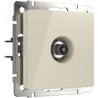 Розетка телевизионная TV проходная, Слоновая кость, Werkel W1184003