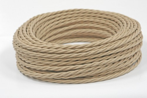 Ретро кабель витой 2x1,5 Капучино, Interior Wire ПРВ2150-КПЧ  (1 метр)