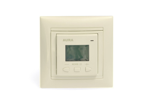 Терморегулятор электронный под рамку Valena и Unica, кремовый, AURA LTC 070
