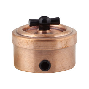 Выключатель поворотный 2 кл. (4 положения), металл, медь, Vintage M1-12-23