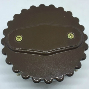 Распаечная коробка D80 с фигурной крышкой, подложка вишня, Коричневый, ЦИОН РКК-К2