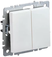 Выключатель 2 кл. проходной, Жемчуг, Brite IEK BR-V22-0-10-K36