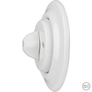 Выключатель поворотный 1 кл. перекрестный, белый глянцевый, Katy Paty ALG7