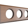 Рамка 3 местная деревянная (внутренний монт.), прямоугольник, Темный дуб, Лахта ТМ МезонинЪ GE70863-26