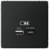 Розетка USB для быстрой зарядки, тип A+C 45Вт, Карбон, ArtGallery SE GAL001029
