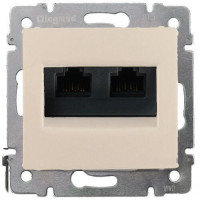 Розетка 2ая компьютерная RJ45 Cat. 6, слоновая кость, Valena Classic Legrand 774133