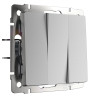 Выключатель 3 кл., Серебряный матовый, Werkel W1130065
