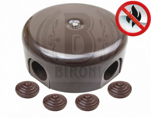 Распаечная коробка пластик D110х35 коричневый Bironi B1-522-22-K