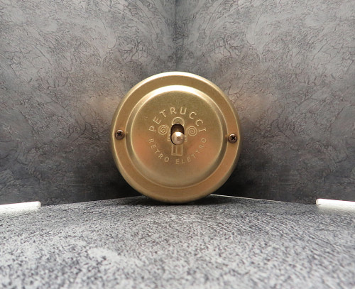 Выключатель тумблерный 1 кл. проходной, металл, Латунь, Petrucci 302VBS