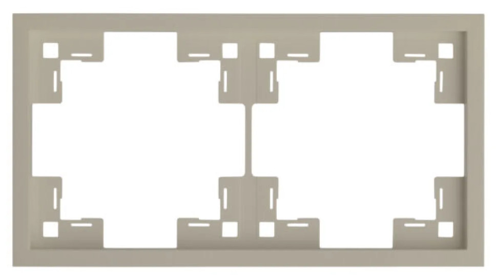 Рамка 2 местная, Латте, Standart Rikett 35820 LT