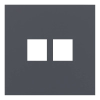 Лицевая панель на механизм 2-ой инф. роз., Базальт, Rikkett 35442 BT