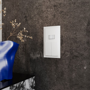 Рамка 2 местная, стекло, Белый матовый, Voltum S70 VLS110202