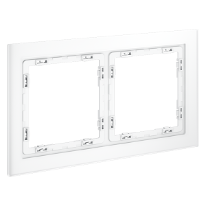 Рамка 2 местная, стекло, Белый матовый, Voltum S70 VLS110202