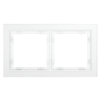 Рамка 2 местная, стекло, Белый матовый, Voltum S70 VLS110202