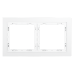 Рамка 2 местная, стекло, Белый матовый, Voltum S70 VLS110202