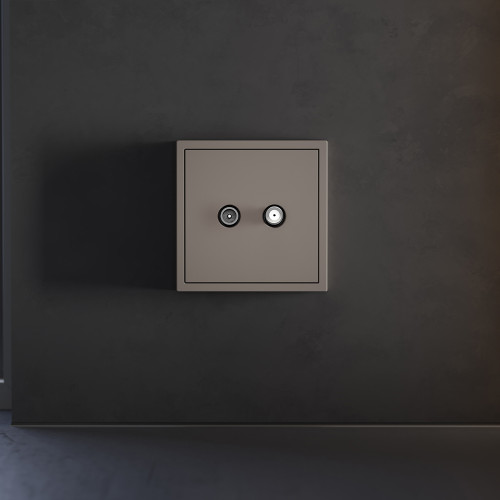 Лицевая панель для розетки телевизионной оконечной TV+SAT, Капучино, S70 Voltum VLS001614