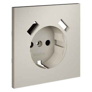 Лицевая панель для розетки с З/К и шторками, с USB A+A, Кашемир, S70 Voltum VLS000903