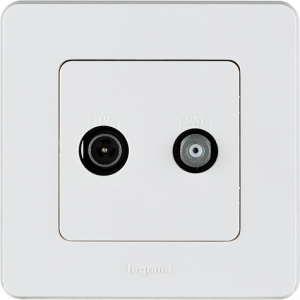 Розетка телевизионная TV-SAT, белый, INSPIRIA Legrand 673880